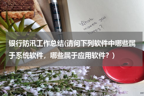 银行防汛工作总结(请问下列软件中哪些属于系统软件，哪些属于应用软件？)