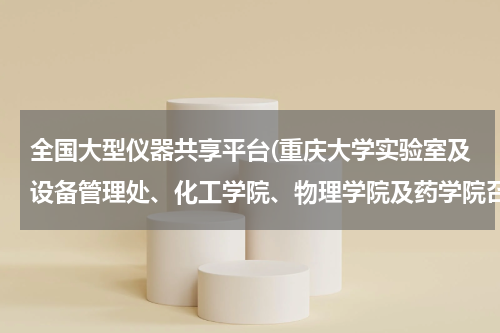 全国大型仪器共享平台(重庆大学实验室及设备管理处、化工学院、物理学院及药学院召开公共服务平台调研会)