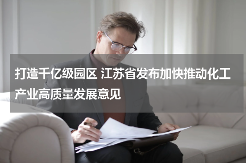 打造千亿级园区 江苏省发布加快推动化工产业高质量发展意见