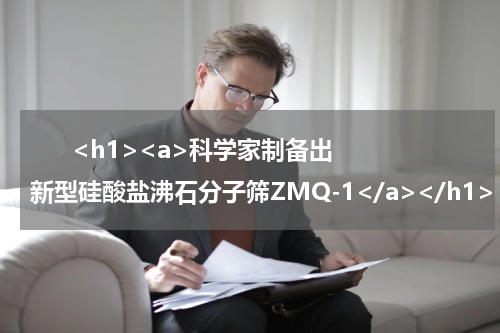       <h1><a>科学家制备出新型硅酸盐沸石分子筛ZMQ-1</a></h1>            